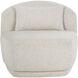 Soraya Dove Cream Swivel Armless Chair, Swivel